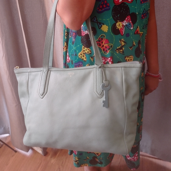 Womens Fossil LG seafoam color shoulderbag - Picture 6 of 17